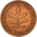 Moneta, Niemcy - RFN, Pfennig, 1991, Munich, EF(40-45), Miedź platerowana