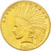 Stati Uniti, Indian Head, $10, Eagle, 1913, U.S. Mint, Philadelphia, BB+, Oro...