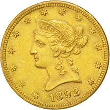 Stati Uniti, Coronet Head, $10, Eagle, 1892, U.S. Mint, Philadelphia, BB, Oro...