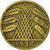 Münze, Deutschland, Weimarer Republik, 10 Rentenpfennig, 1924, Karlsruhe, SS