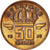 Moneta, Belgia, Baudouin I, 50 Centimes, 1958, EF(40-45), Bronze, KM:148.1