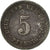 Coin, GERMANY - EMPIRE, Wilhelm II, 5 Pfennig, 1905, Stuttgart, VF(30-35)