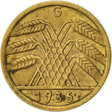 Moneda, ALEMANIA - REPÚBLICA DE WEIMAR, 5 Reichspfennig, 1935, Karlsruhe, MBC