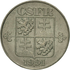 Tchécoslovaquie, 2 Koruny, 1991, SUP, Copper-nickel, KM:148