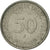 Coin, GERMANY - FEDERAL REPUBLIC, 50 Pfennig, 1971, Hambourg, EF(40-45)