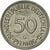 Coin, GERMANY - FEDERAL REPUBLIC, 50 Pfennig, 1980, Karlsruhe, EF(40-45)