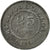 Moneta, Belgia, 25 Centimes, 1916, EF(40-45), Cynk, KM:82