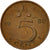 Coin, Netherlands, Juliana, 5 Cents, 1980, EF(40-45), Bronze, KM:181