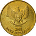 Moneta, Indonesia, 500 Rupiah, 2001, AU(50-53), Aluminium-Brąz, KM:59