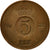 Moneta, Svezia, Gustaf VI, 5 Öre, 1964, BB, Bronzo, KM:822