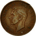 Coin, Great Britain, George VI, Farthing, 1941, EF(40-45), Bronze, KM:843