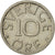 Moneta, Svezia, Carl XVI Gustaf, 10 Öre, 1987, SPL-, Rame-nichel, KM:850
