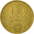 Moneda, Hungría, 10 Forint, 1987, Budapest, MBC, Aluminio - bronce, KM:636