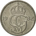 Coin, Sweden, Carl XVI Gustaf, 50 Öre, 1982, EF(40-45), Copper-nickel, KM:855