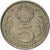 Moneda, Hungría, 5 Forint, 1983, Budapest, MBC, Cobre - níquel, KM:635