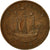 Moneta, Gran Bretagna, Elizabeth II, 1/2 Penny, 1954, MB+, Bronzo, KM:896