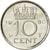 Coin, Netherlands, Juliana, 10 Cents, 1980, EF(40-45), Nickel, KM:182