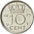 Coin, Netherlands, Juliana, 10 Cents, 1975, AU(50-53), Nickel, KM:182