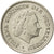 Munten, Nederland, Juliana, 10 Cents, 1956, ZF, Nickel, KM:182