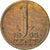 Coin, Netherlands, Juliana, Cent, 1953, EF(40-45), Bronze, KM:180