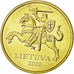 Munten, Lithouwen, 10 Centu, 2008, PR, Nickel-brass, KM:106