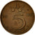 Munten, Nederland, Juliana, 5 Cents, 1980, ZF, Bronze, KM:181