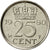 Coin, Netherlands, Juliana, 25 Cents, 1980, AU(50-53), Nickel, KM:183