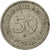 Coin, GERMANY - FEDERAL REPUBLIC, 50 Pfennig, 1969, Karlsruhe, EF(40-45)