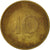 République fédérale allemande, 10 Pfennig, 1973, Hambourg, TB+, Brass Clad