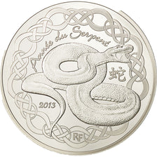 France, 10 Euro, Année du serpent, 2013, MS(65-70), Silver