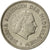 Coin, Netherlands, Juliana, 25 Cents, 1954, EF(40-45), Nickel, KM:183