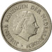 Coin, Netherlands, Juliana, 25 Cents, 1954, EF(40-45), Nickel, KM:183