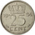 Coin, Netherlands, Juliana, 25 Cents, 1954, EF(40-45), Nickel, KM:183