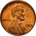 Coin, United States, Lincoln Cent, Cent, 1963, U.S. Mint, Philadelphia