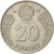 Moneta, Węgry, 20 Forint, 1982, Budapest, EF(40-45), Miedź-Nikiel, KM:630