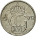 Coin, Sweden, Carl XVI Gustaf, 25 Öre, 1979, EF(40-45), Copper-nickel, KM:851