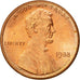 Coin, United States, Lincoln Cent, Cent, 1988, U.S. Mint, Philadelphia