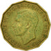 Coin, Great Britain, George VI, 3 Pence, 1952, EF(40-45), Nickel-brass, KM:873