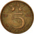 Coin, Netherlands, Juliana, 5 Cents, 1966, EF(40-45), Bronze, KM:181