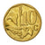 Coin, South Africa, 10 Cents, 1997, EF(40-45), Bronze Plated Steel, KM:161