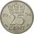 Coin, Netherlands, Juliana, 25 Cents, 1954, AU(50-53), Nickel, KM:183