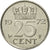 Coin, Netherlands, Juliana, 25 Cents, 1972, AU(50-53), Nickel, KM:183