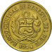 Coin, Peru, 1/2 Sol, 1974, Lima, AU(55-58), Brass, KM:260