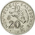 Coin, New Caledonia, 20 Francs, 1972, Paris, AU(50-53), Nickel, KM:12