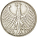 Coin, GERMANY - FEDERAL REPUBLIC, 5 Mark, 1951, Munich, EF(40-45), Silver