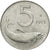 Munten, Italië, 5 Lire, 1973, Rome, ZF, Aluminium, KM:92