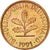 Coin, GERMANY - FEDERAL REPUBLIC, Pfennig, 1991, Berlin, AU(50-53), Copper