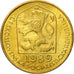 Moneta, Czechosłowacja, 20 Haleru, 1989, MS(63), Mosiądz niklowy, KM:74