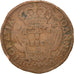 Moneta, Portogallo, Jo, 10 Reis, X; 1/2 Vinten, 1743, MB+, Rame, KM:227