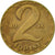 Moneta, Węgry, 2 Forint, 1974, Budapest, EF(40-45), Mosiądz, KM:591